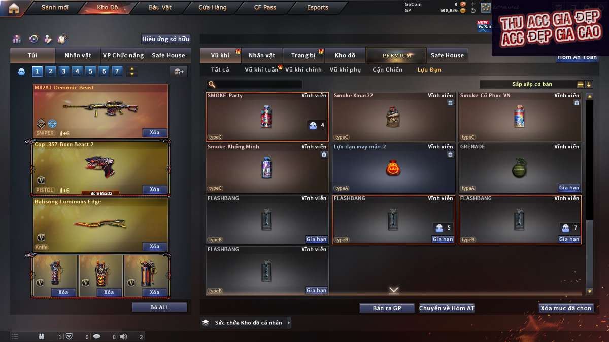 shop acc cf uy tin gia re